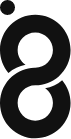 Official black logo of creative studio Infinite Eight